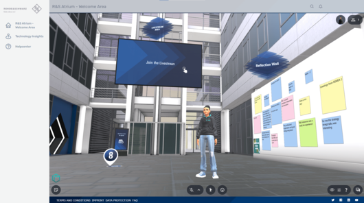 R&S Atrium Avatar in Rohde & Schwarz Atrium 3D Space